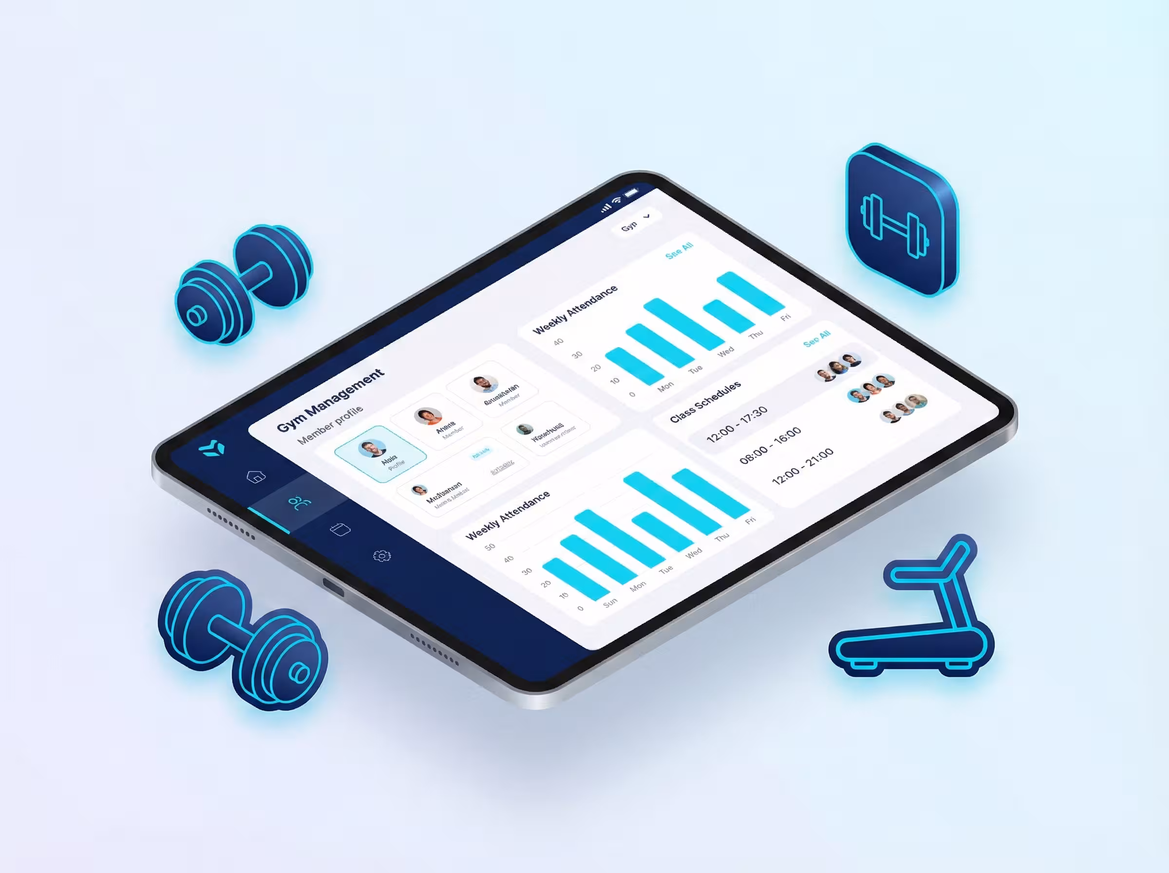 PulsedGym face recognition attendance system